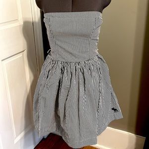 Abercrombie Striped Strapless Dress - Size L